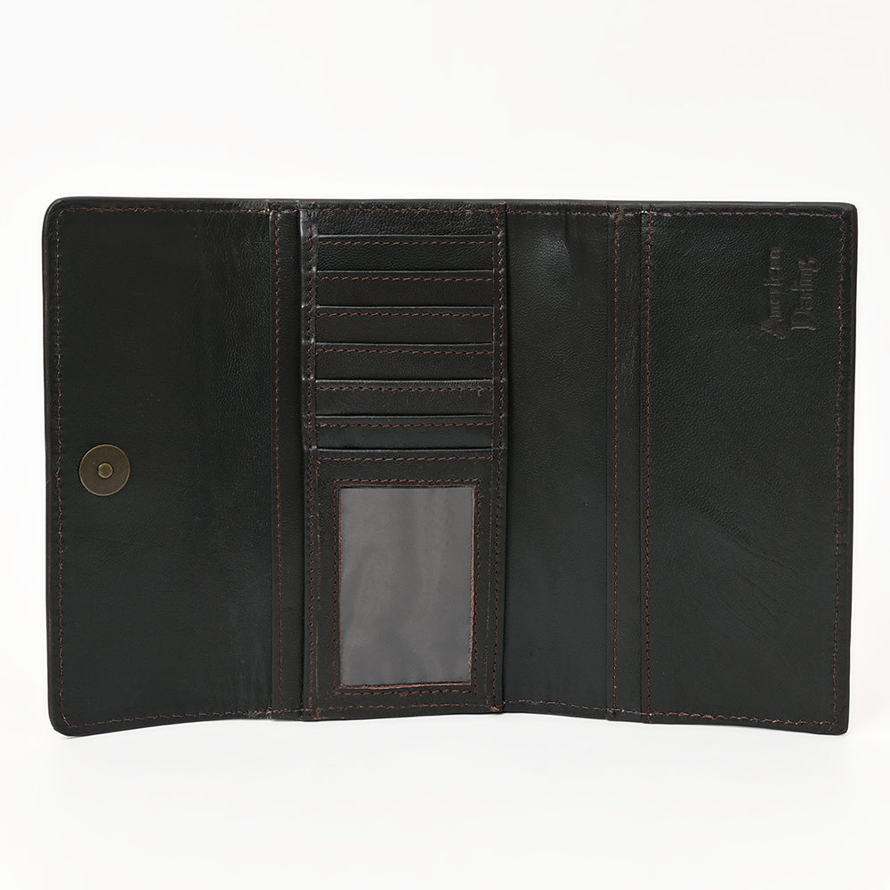 American Darling Wallet Hand Tooled Genuine Leather Western Women Bag | Wristlet Travel