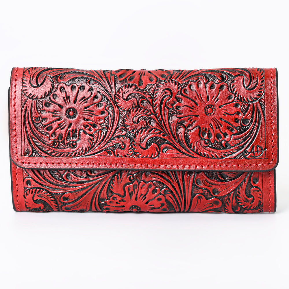 American Darling Wallet Hand Tooled Genuine Leather Western Women Bag | Wristlet Travel