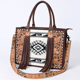 American Darling Briefcase Bag Saddle Blanket Fabric Genuine Leather Western Women Bag Handbag Purse | Briefcase Bag for Women | Cute Briefcase Bag | Briefcase Purse | Travel Briefcase Bag | Briefcase Bag for Women