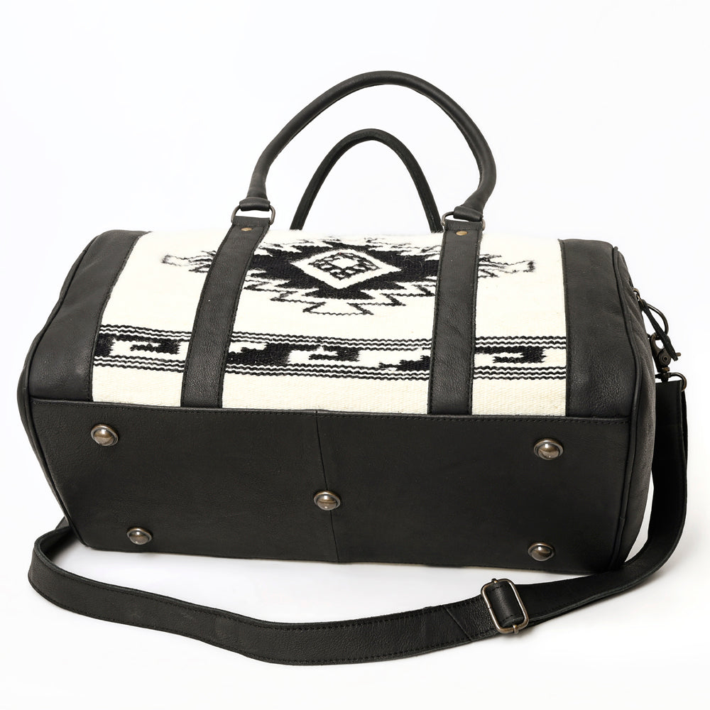 American Darling Duffel Saddle Blanket Genuine Leather Western Women Bag | Handbag Duffle Weekend Travel Bags for