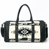 American Darling Duffel Saddle Blanket Genuine Leather Western Women Bag | Handbag Duffle Weekend Travel Bags for