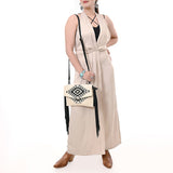 American Darling Envelope Saddle Blanket Fabric Genuine Leather Western Women Bag Handbag Purse | for Cute