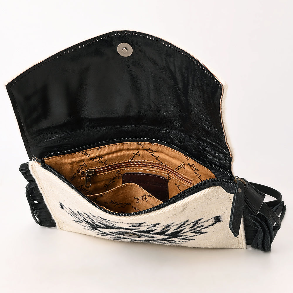 American Darling Envelope Saddle Blanket Fabric Genuine Leather Western Women Bag Handbag Purse | for Cute