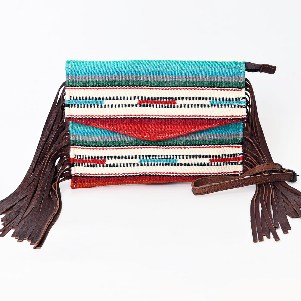 American Darling Envelope Saddle Blanket Fabric Genuine Leather Western Women Bag Handbag Purse | for Cute