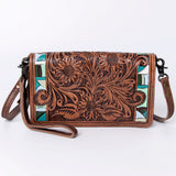 American Darling ORGANISER Upcycled Wool Genuine Leather women bag western handbag purse