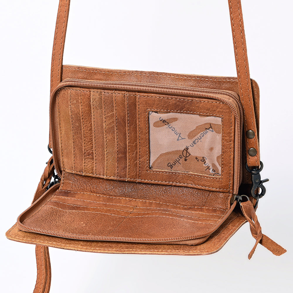 American Darling ORGANISER Upcycled Wool Genuine Leather women bag western handbag purse