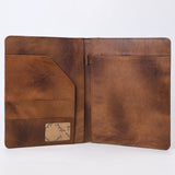 American Darling Portfolio Bag Beautifully Hand Tooled Crocodile embossed Genuine Leather women bag western handbag purse