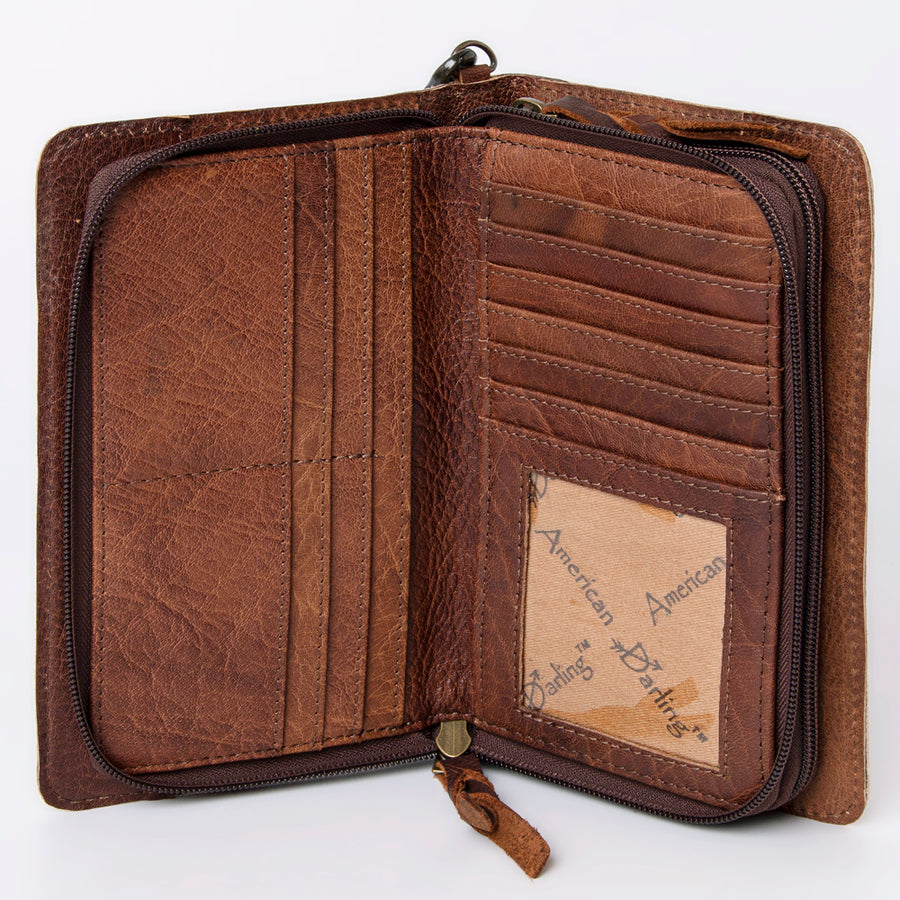 American Darling Organiser Bag Handcrafted from Crocodile Embossed Genuine Leather with YKK Zipper and Detachable Strap