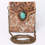 American Darling Cross Body Hand Tooled Hair on Genuine Leather Western Women Bag Handbag Purse | Crossbody for Cute