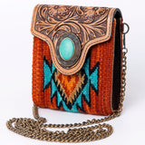 American Darling Cross Body Hand Tooled Hair on Genuine Leather Western Women Bag Handbag Purse | Crossbody for Cute