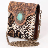 American Darling Cross Body Hand Tooled Hair on Genuine Leather Western Women Bag Handbag Purse | Crossbody for Cute