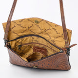 American Darling Envelope Crocodile Embossed Hair on Genuine Leather Western Women Bag Handbag Purse | for Cute