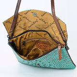 American Darling Envelope Crocodile Embossed Hair on Genuine Leather Western Women Bag Handbag Purse | for Cute