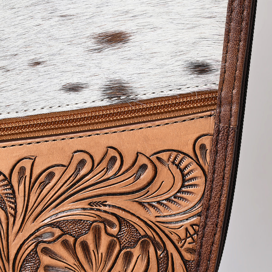American Darling Gun Case Hair on Hand Tooled Genuine Leather Western Cases | Women Shotgun for Handguns