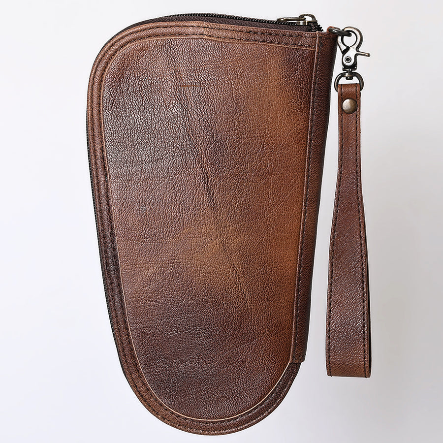 American Darling Gun Case Hair on Hand Tooled Genuine Leather Western Cases | Women Shotgun for Handguns