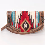 American Darling ADBG1097 Wallet Hand Tooled Saddle Blanket Genuine Leather women bag western handbag purse