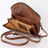 American Darling ADBG1097 Wallet Hand Tooled Saddle Blanket Genuine Leather women bag western handbag purse