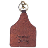 American Darling ADKRM115 Hair-On Genuine Leather Keyring
