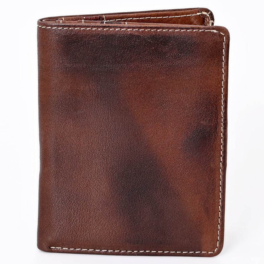Never Mind Card-Holder Vintage Handmade Genuine Cowhide Leather Women Bag Western Handbag Purse
