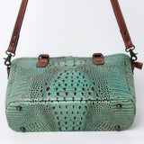 American Darling Tote Crocodile Embossed Genuine Leather Western Women Bag Handbag | for Cute Laptop