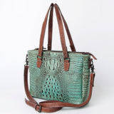American Darling Tote Crocodile Embossed Genuine Leather Western Women Bag Handbag | for Cute Laptop