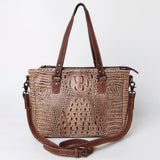 American Darling Tote Crocodile Embossed Genuine Leather Western Women Bag Handbag | for Cute Laptop