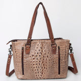 American Darling Tote Crocodile Embossed Genuine Leather Western Women Bag Handbag | for Cute Laptop