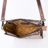 American Darling Messenger Crocodile Embossed Genuine Leather Western Women Bag Handbag Purse | Cute