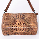 American Darling Messenger Crocodile Embossed Genuine Leather Western Women Bag Handbag Purse | Cute