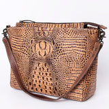 American Darling Messenger Crocodile Embossed Genuine Leather Western Women Bag Handbag Purse | Cute