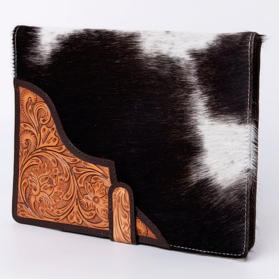 American Darling Portfolio Bag Hand Tooled Crocodile Embossed Genuine Leather Western Women | Student for Sketches