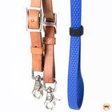 8 Ft Hilason Horse Western Leather Rubber Grip Barrel Split Reins