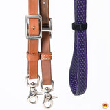 8 Ft Hilason Horse Western Leather Rubber Grip Barrel Split Reins