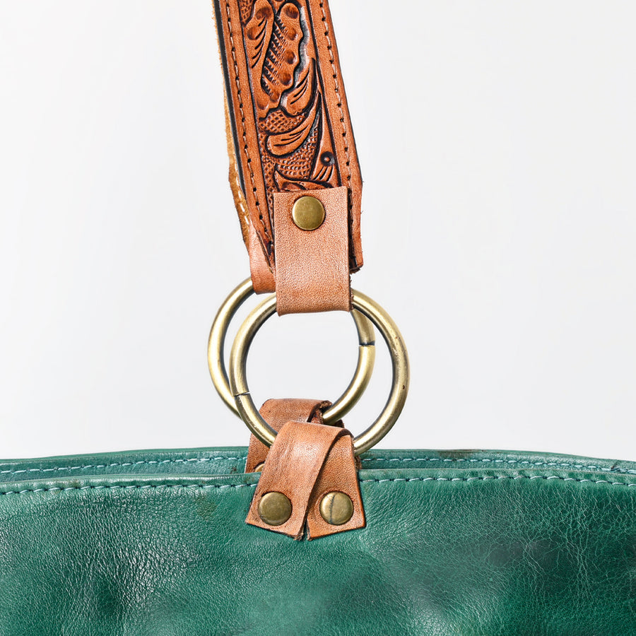 American Darling Tote Bag Western Hand Tooled Floral Carved Genuine Leather Handcrafted Bag with Tassels and YKK Zipper