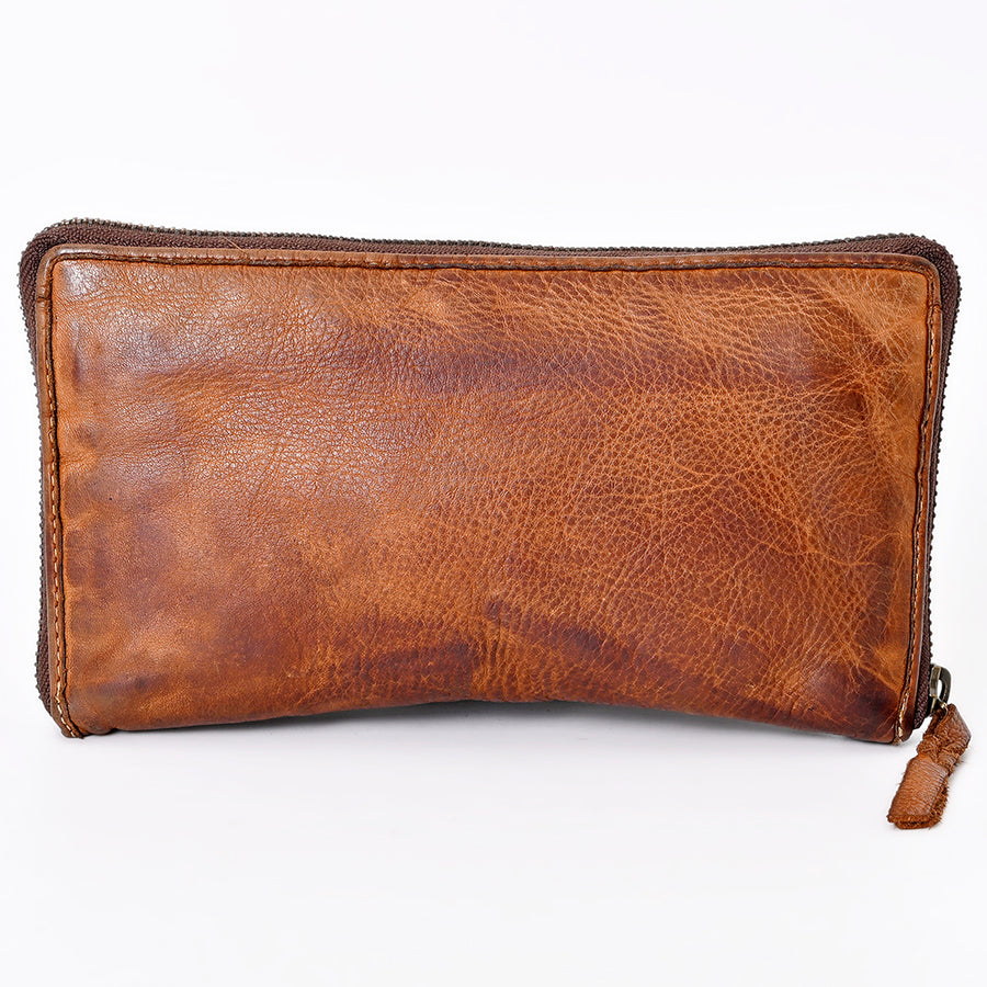 Never Mind Nmbgm106H Wallet Vintage Handmade Genuine Cowhide Leather Women Bag Western Handbag Purse