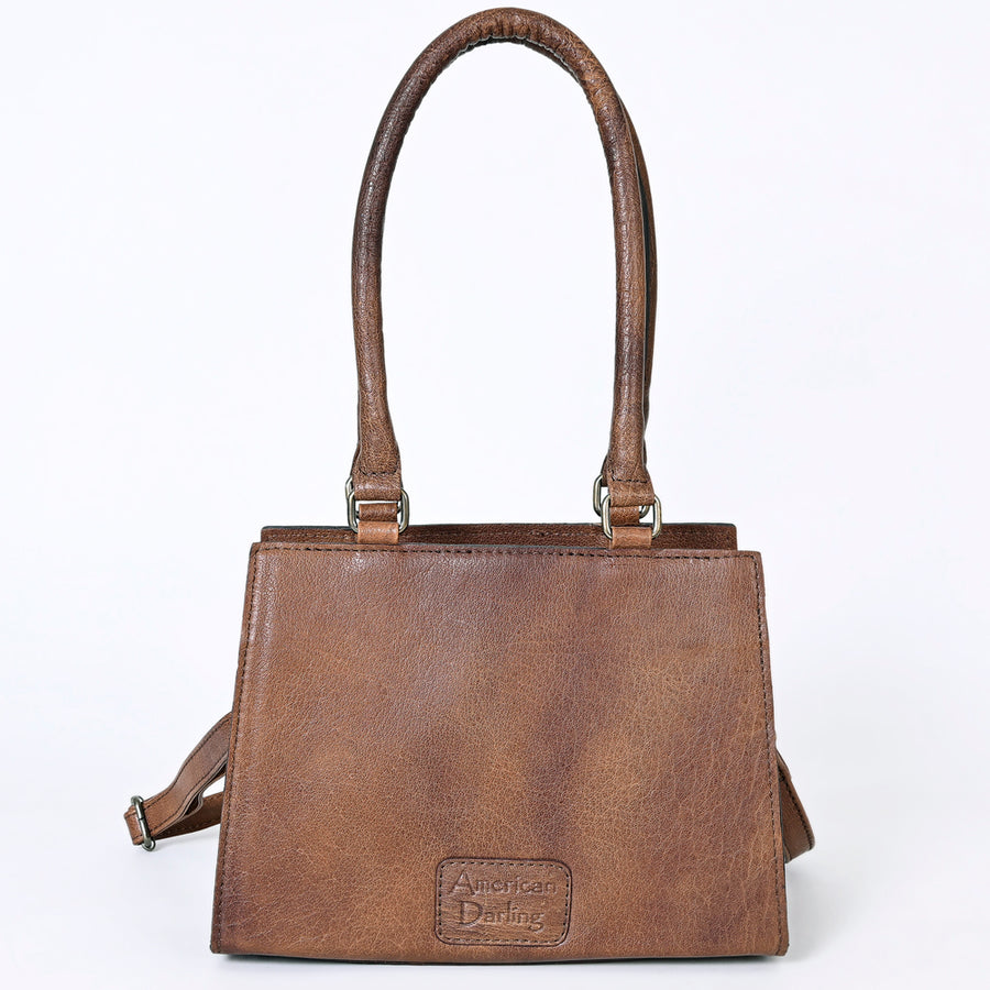 American Darling Western Tote Bag with Hair-On Cowhide, Hand-Tooled Floral Leather, Premium Craftsmanship & Everyday Carry Design