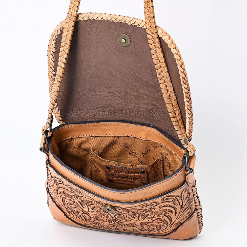 American Darling Small Crossbody Hand Tooled Genuine Leather women bag western handbag purse