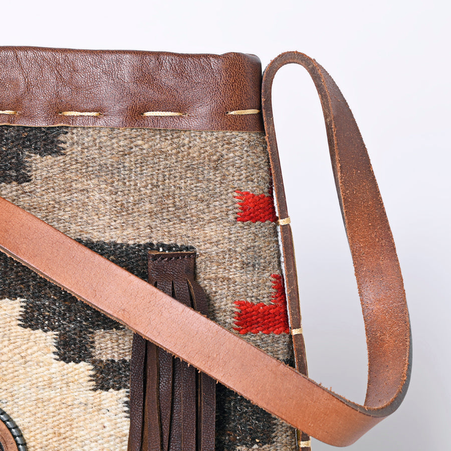 American Darling Saddle Blanket Cowhide Crossbody Bag – Genuine Leather Fringe Western Purse with Strap for Everyday, Travel, and Hands-Free Carry