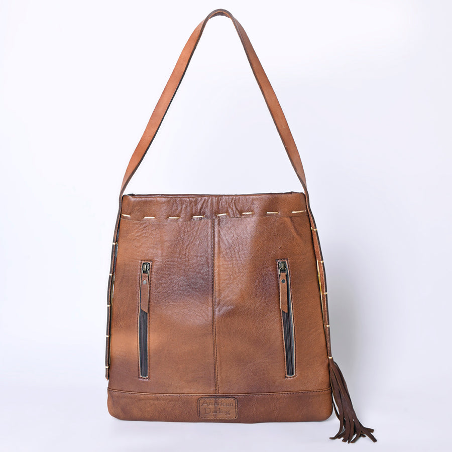 American Darling Saddle Blanket Cowhide Crossbody Bag – Genuine Leather Fringe Western Purse with Strap for Everyday, Travel, and Hands-Free Carry