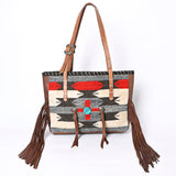 American Darling ADBG1115 Tote Saddle Blanket Genuine Leather Women Bag Western Handbag Purse