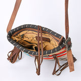 American Darling ADBG1116 Large Crossbody Saddle Blanket Genuine Leather Women Bag Western Handbag Purse