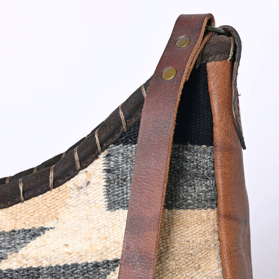 American Darling Handcrafted Western Leather Hobo Bag with Tribal Print – Genuine Leather, Spacious, and Stylish Design