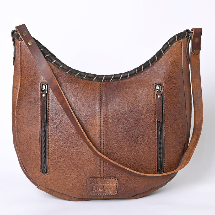 American Darling Handcrafted Western Leather Hobo Bag with Tribal Print – Genuine Leather, Spacious, and Stylish Design