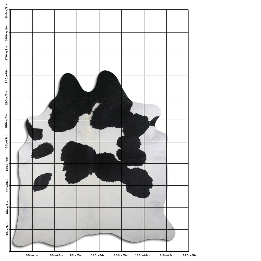 8 Ft X 7 Ft Genuine Brazilian Cowhide Skin Rug by Hilason | Hair-On Leather Home Décor Carpet