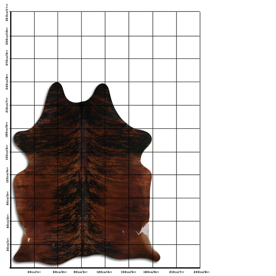 8 Ft X 6.5 Ft Genuine Brazilian Cowhide Skin Rug by Hilason | Hair-On Leather Home Décor Carpet