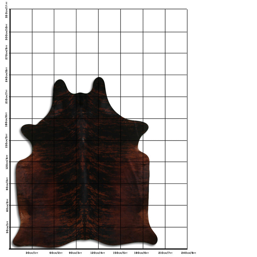 8 Ft X 6.5 Ft Genuine Brazilian Cowhide Skin Rug by Hilason | Hair-On Leather Home Décor Carpet