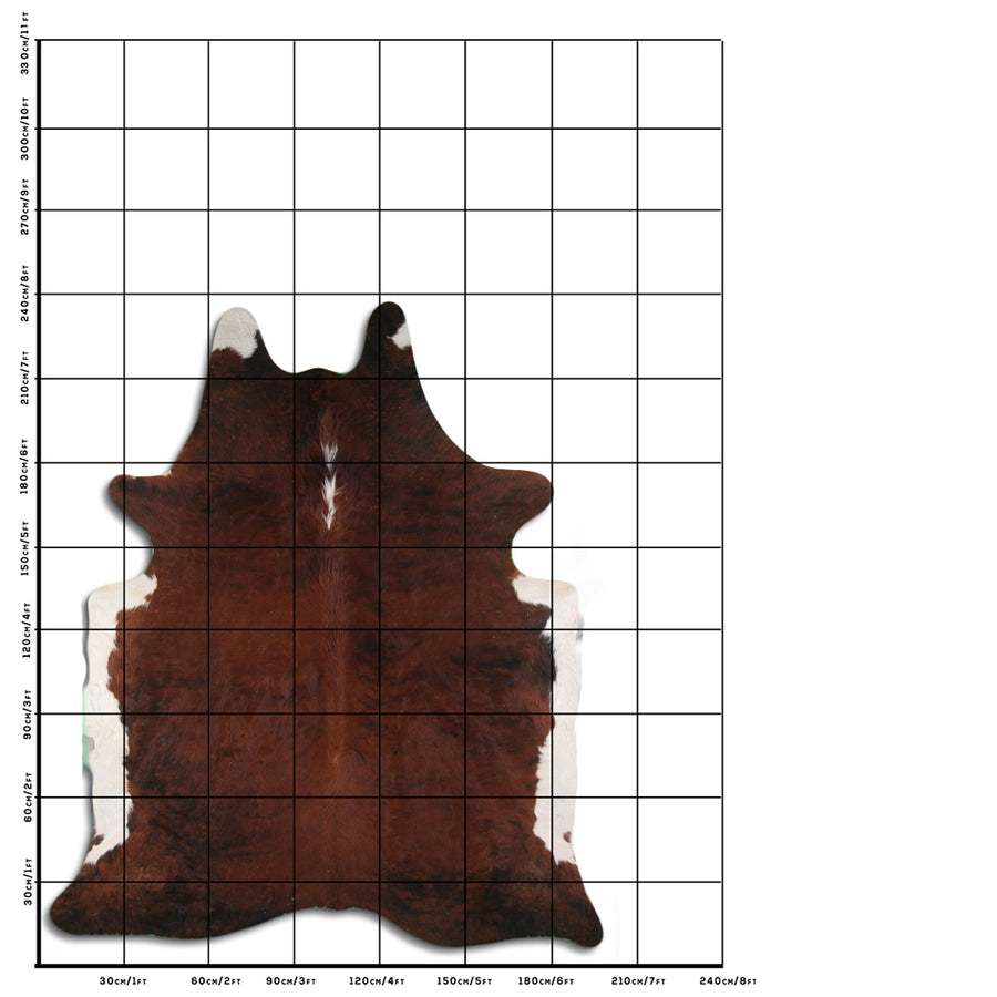 8 Ft X 6.5 Ft Genuine Brazilian Cowhide Skin Rug by Hilason | Hair-On Leather Home Décor Carpet