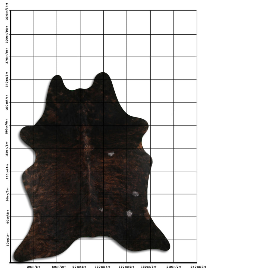 8 Ft X 6.5 Ft Genuine Brazilian Cowhide Skin Rug by Hilason | Hair-On Leather Home Décor Carpet
