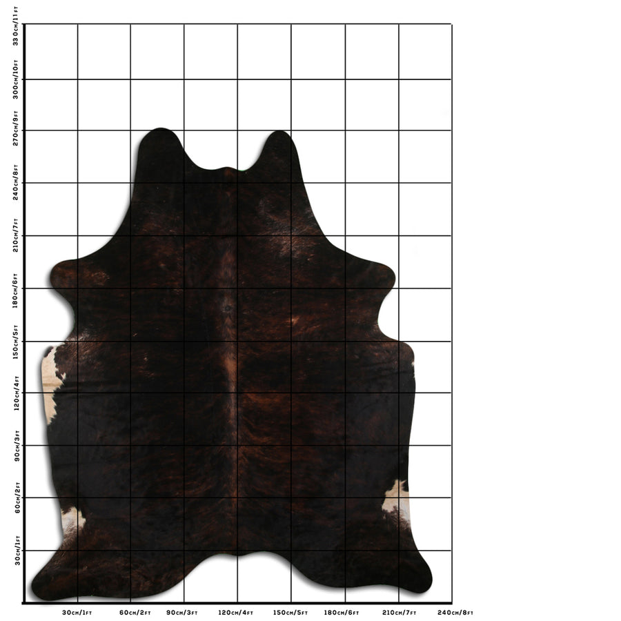 9 Ft X 7.5 Ft Genuine Brazilian Cowhide Skin Rug by Hilason | Hair-On Leather Home Décor Carpet