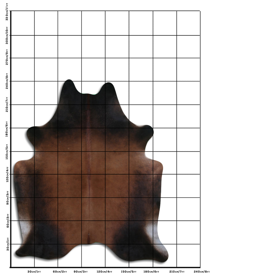 8 Ft X 6.5 Ft Genuine Brazilian Cowhide Skin Rug by Hilason | Hair-On Leather Home Décor Carpet